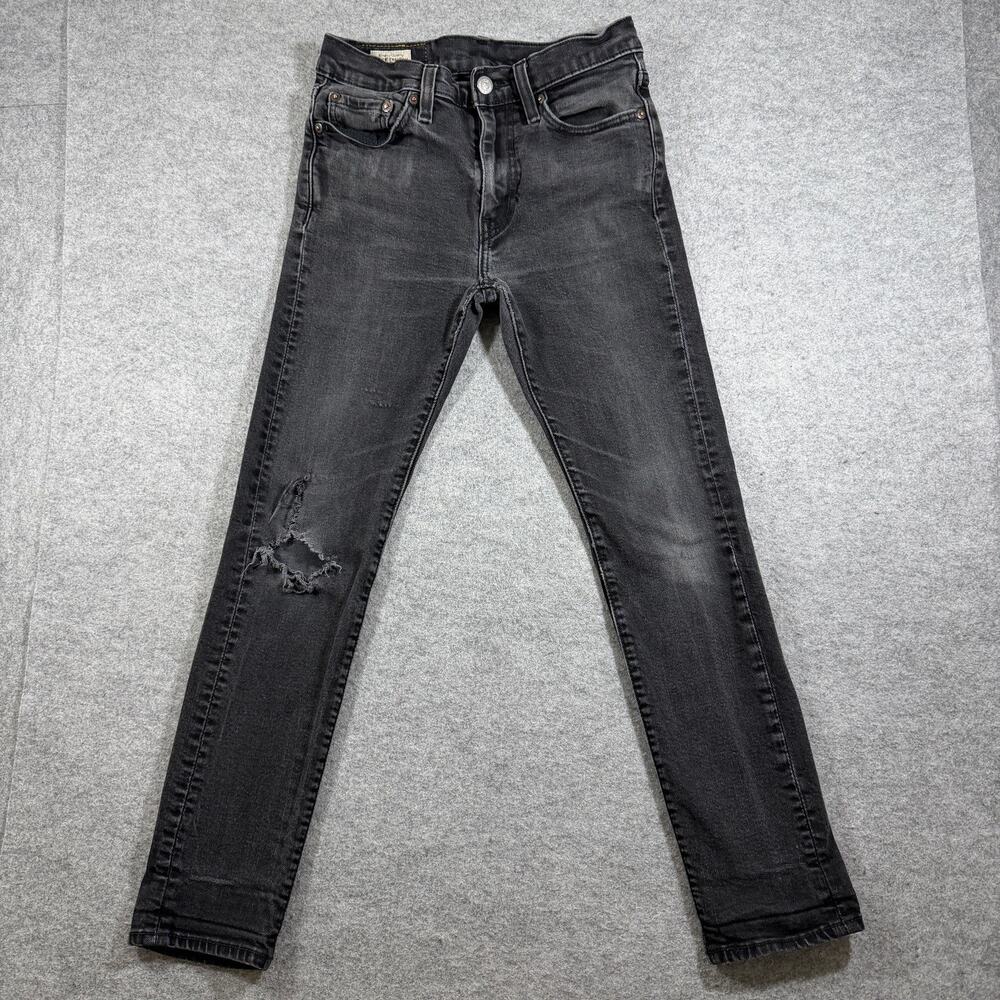 Levi's 510 Skinny Jeans Womens 28x30 Black Faded Stretch Denim Slim Fit